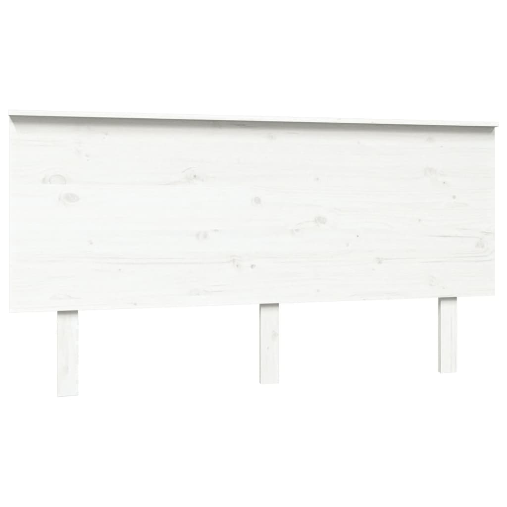 Testiera per Letto Bianca 154x6x82,5 cm Legno Massello di Pino
