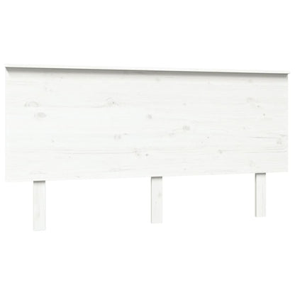 Testiera per Letto Bianca 154x6x82,5 cm Legno Massello di Pino