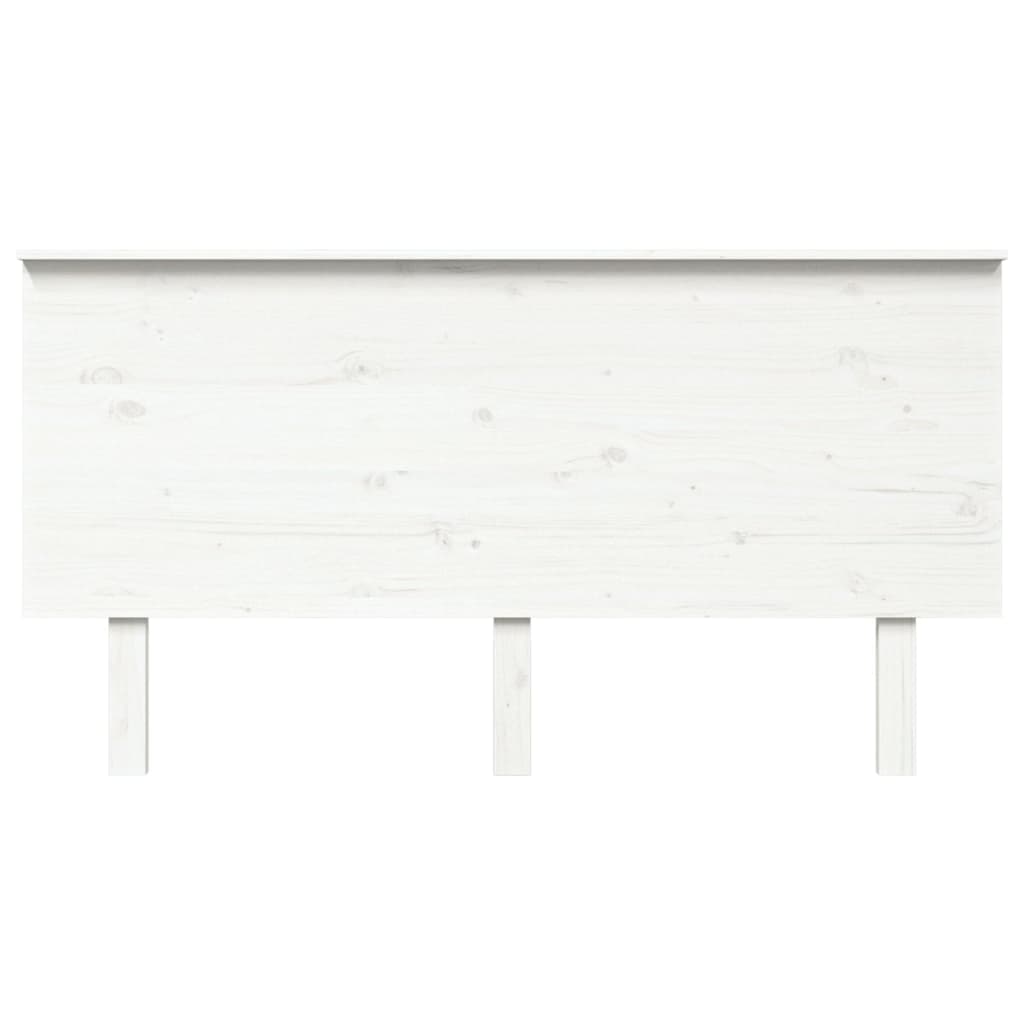 Testiera per Letto Bianca 154x6x82,5 cm Legno Massello di Pino