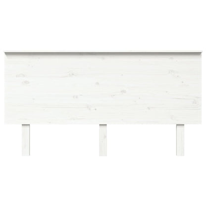 Testiera per Letto Bianca 154x6x82,5 cm Legno Massello di Pino