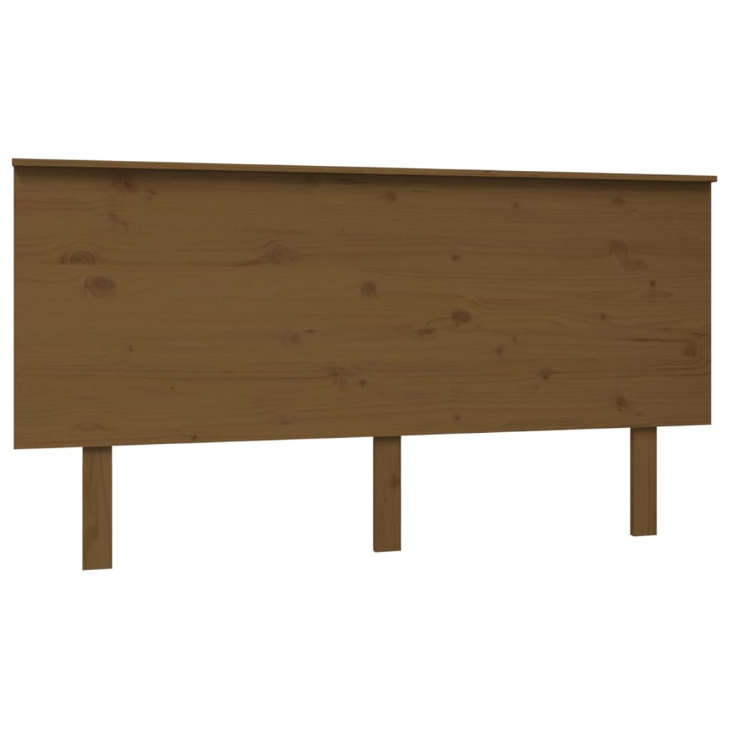Testiera per Letto ambra 154x6x82,5cm in Legno Massello di Pino