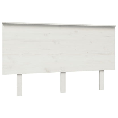 Testiera per Letto Bianca 184x6x82,5 cm Legno Massello di Pino
