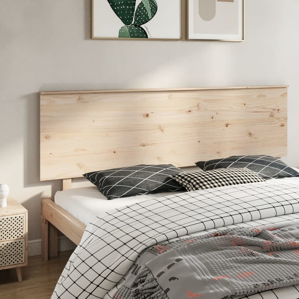 Testiera per Letto 204x6x82,5cm Legno Massello di Pino