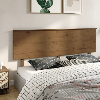 Testiera per Letto ambra 204x6x82,5cm in Legno Massello di Pino