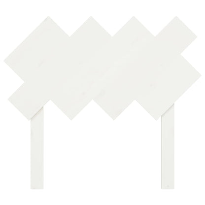 Testiera per Letto Bianca 92x3x81 cm in Legno Massello di Pino