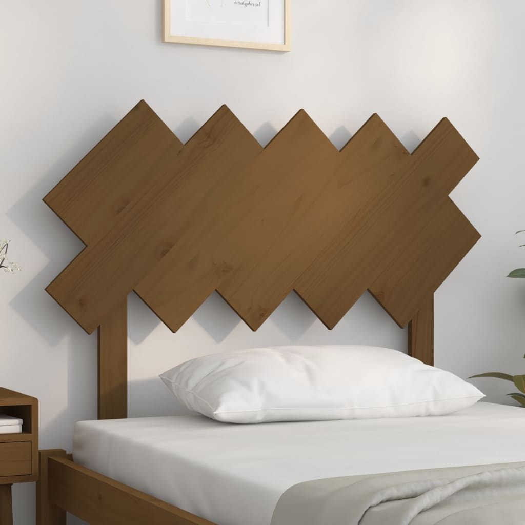 Testiera per Letto Ambra 104x3x80,5cm in Legno Massello di Pino