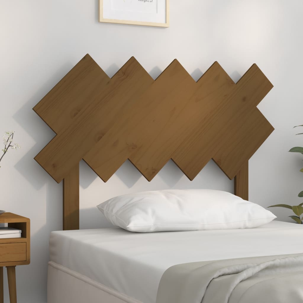 Testiera per Letto Ambra 104x3x80,5cm in Legno Massello di Pino