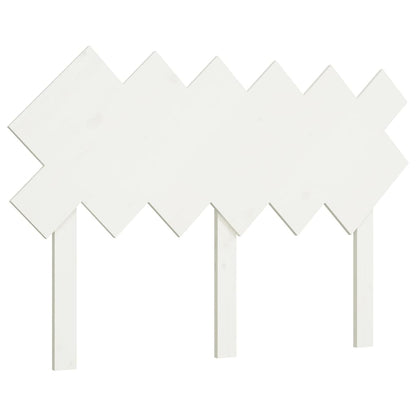Testiera per Letto Bianca 122,5x3x80,5cm Legno Massello di Pino