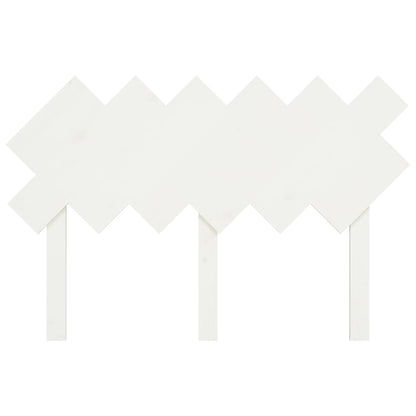 Testiera per Letto Bianca 122,5x3x80,5cm Legno Massello di Pino