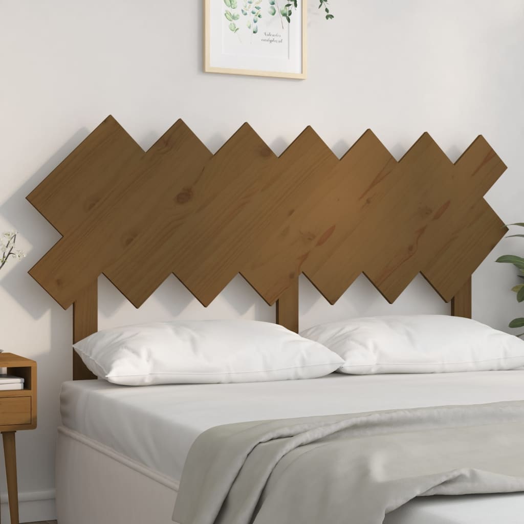 Testiera per Letto Ambra 141x3x80,5 cm Legno Massello di Pino
