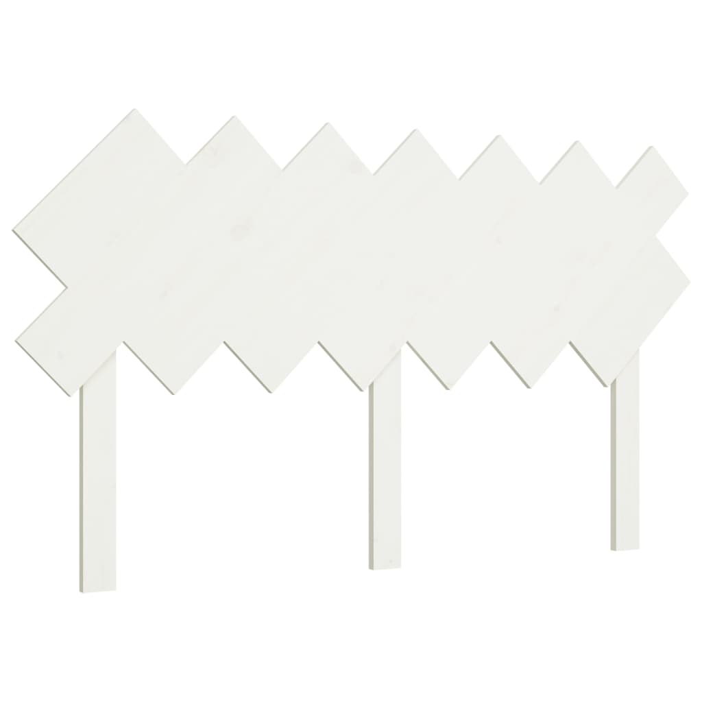 Testiera per Letto Bianca 151,5x3x81 cm Legno Massello di Pino
