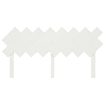 Testiera per Letto Bianca 159,5x3x80,5cm Legno Massello di Pino