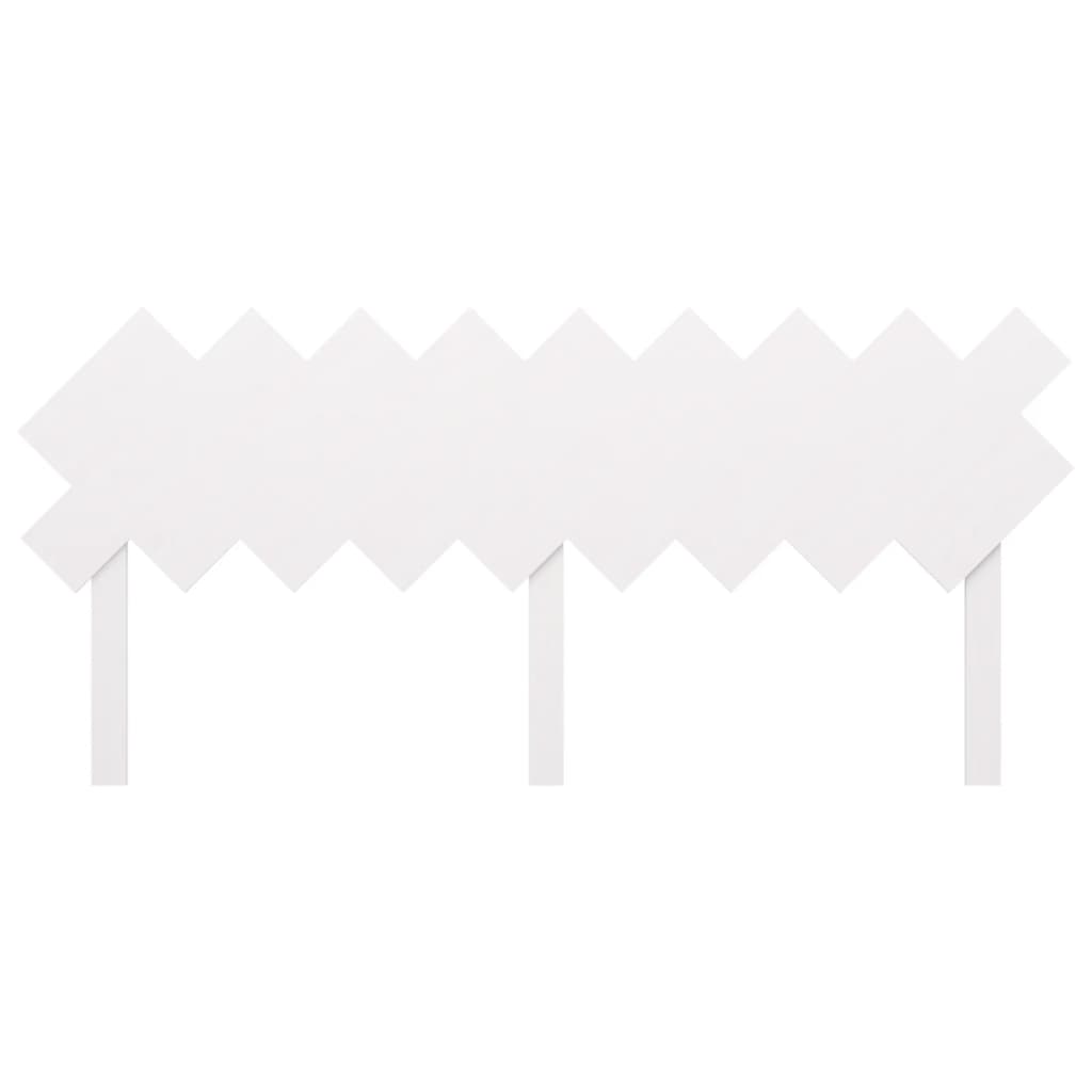 Testiera per Letto Bianca 178x3x80,5 cm Legno Massello di Pino