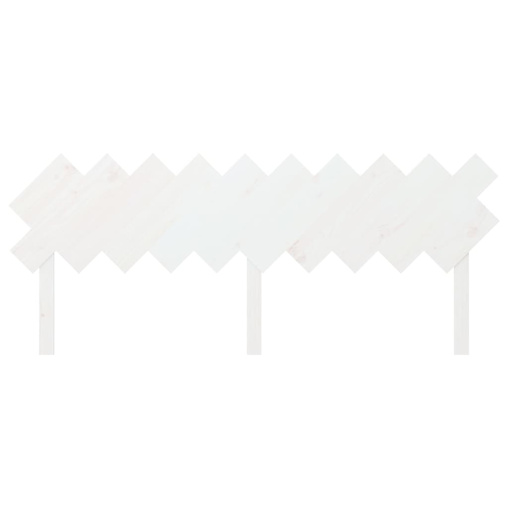 Testiera per Letto Bianca 196x3x80,5 cm Legno Massello di Pino