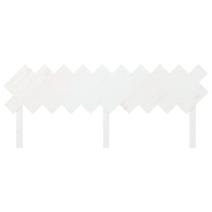 Testiera per Letto Bianca 196x3x80,5 cm Legno Massello di Pino