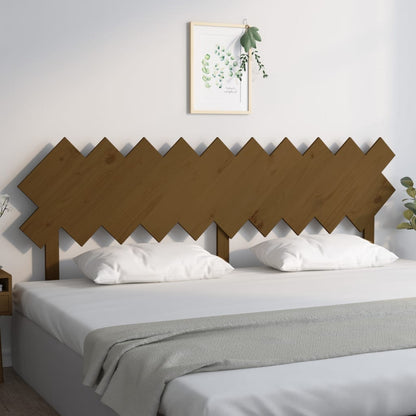 Testiera per Letto Ambra 196x3x80,5cm in Legno Massello di Pino