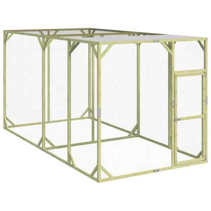 Pollaio 200x400x200 cm Legno Massello di Pino Impregnato