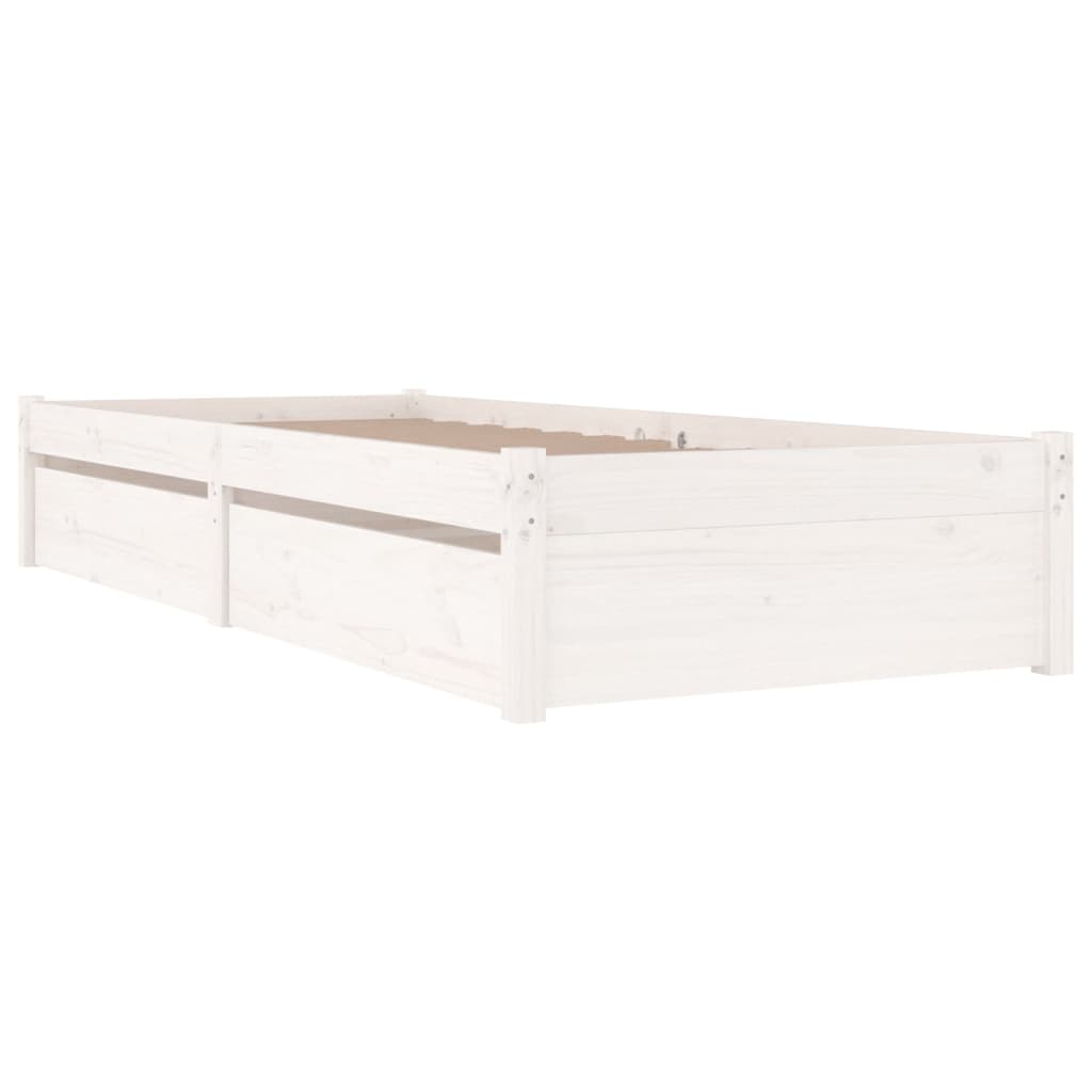 Giroletto Bianco con Cassetti 75x190 cm Small Single