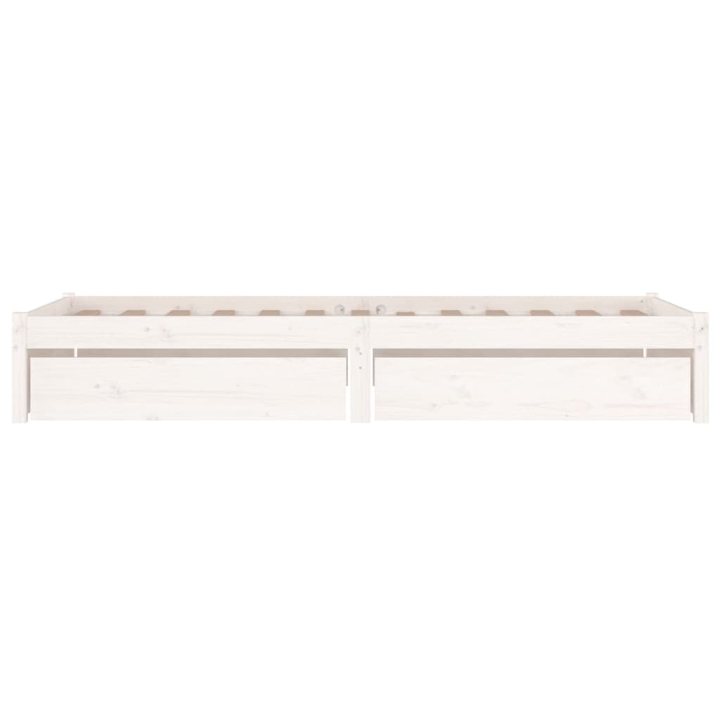 Giroletto Bianco con Cassetti 75x190 cm Small Single