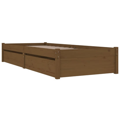 Giroletto senza Materasso con Cassetti Marrone Ambra 90x200 cm