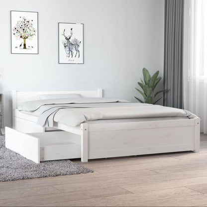 Giroletto con Cassetti Bianco 120x190 cm Small Double
