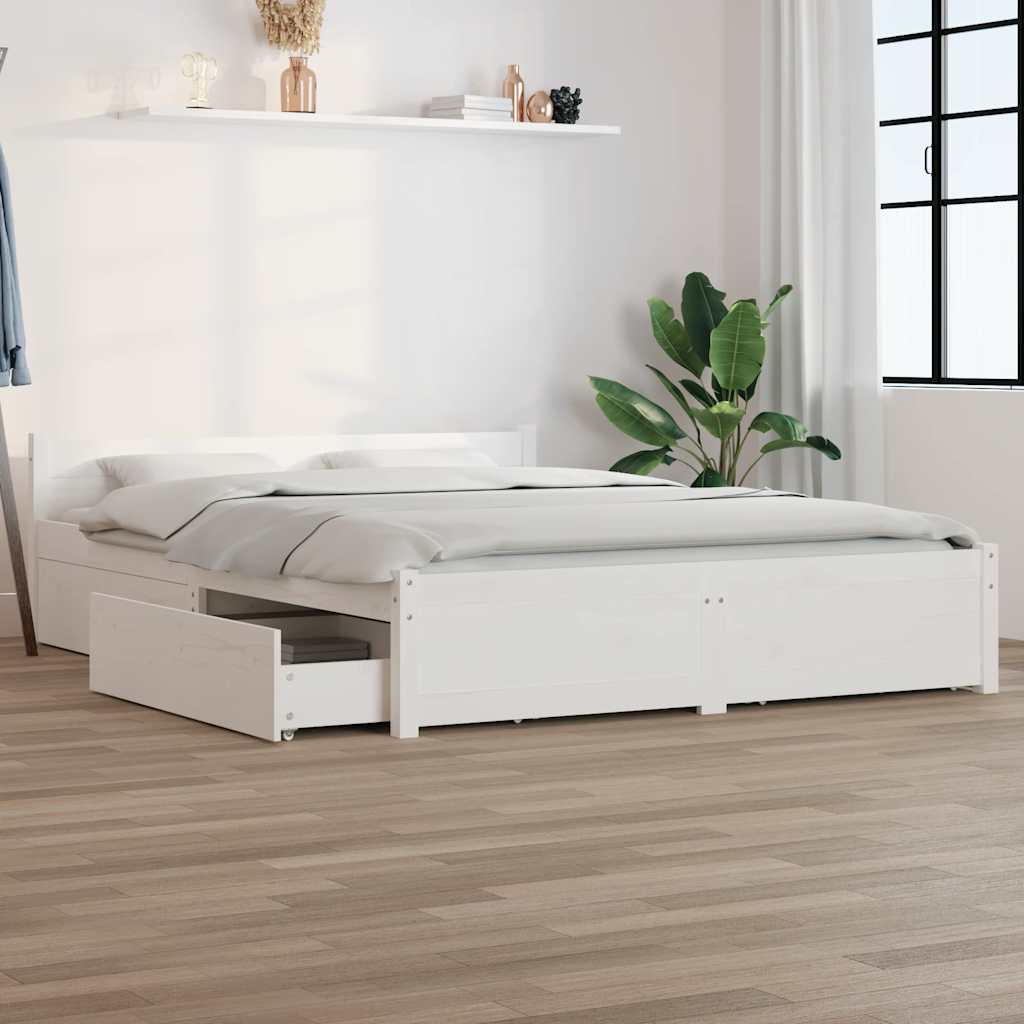 Giroletto con Cassetti Bianco 140x200 cm