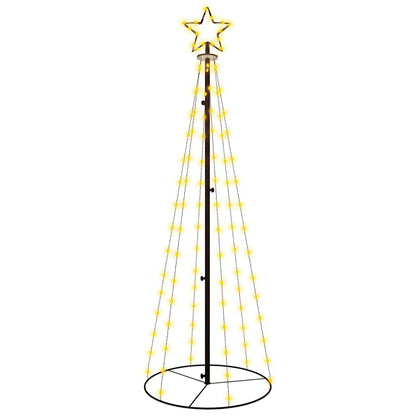 Albero di Natale a Cono Bianco Caldo 108 LED 70x180 cm