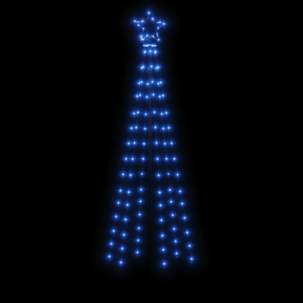 Albero di Natale a Cono Blu 108 LED 70x180 cm