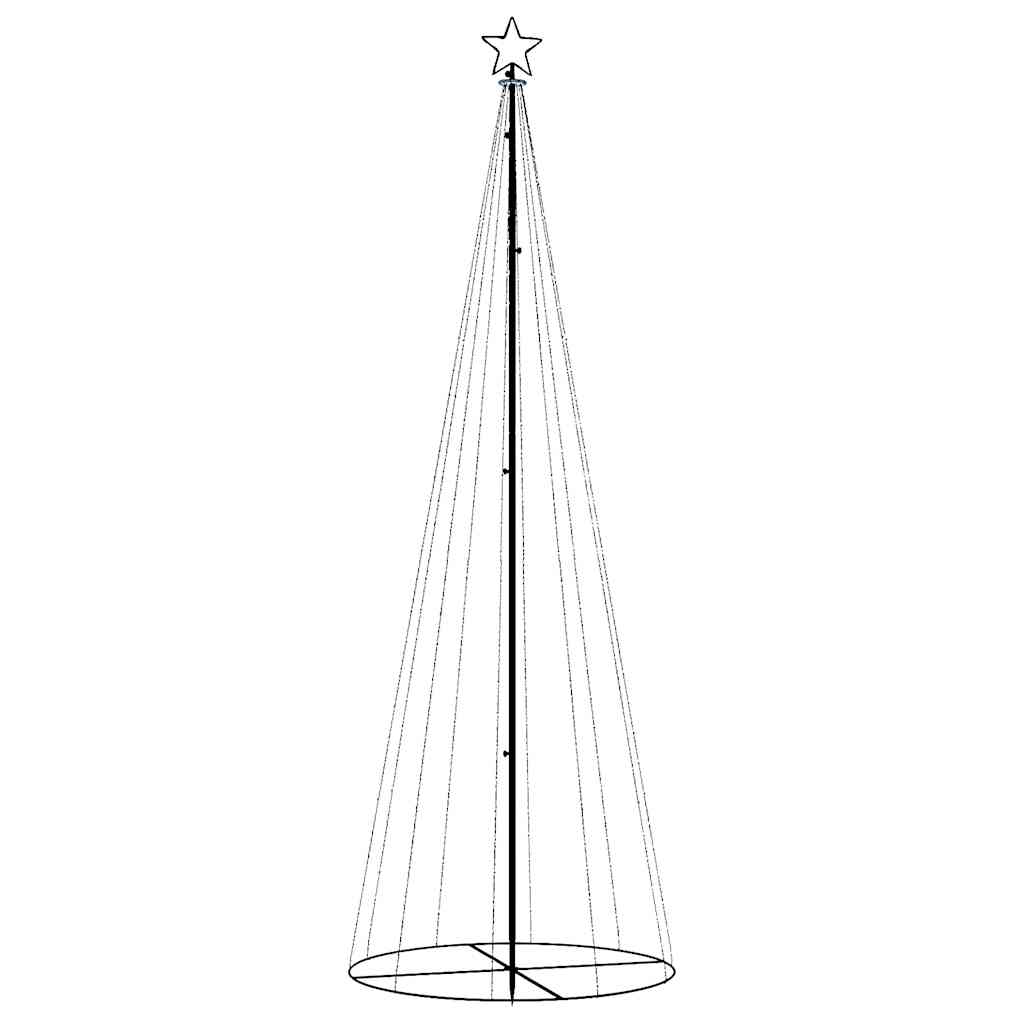 Albero di Natale a Cono Bianco Caldo 310 LED 100x300 cm