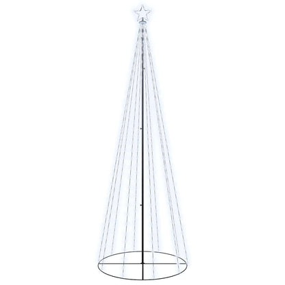 Albero di Natale a Cono Bianco Freddo 310 LED 100x300 cm