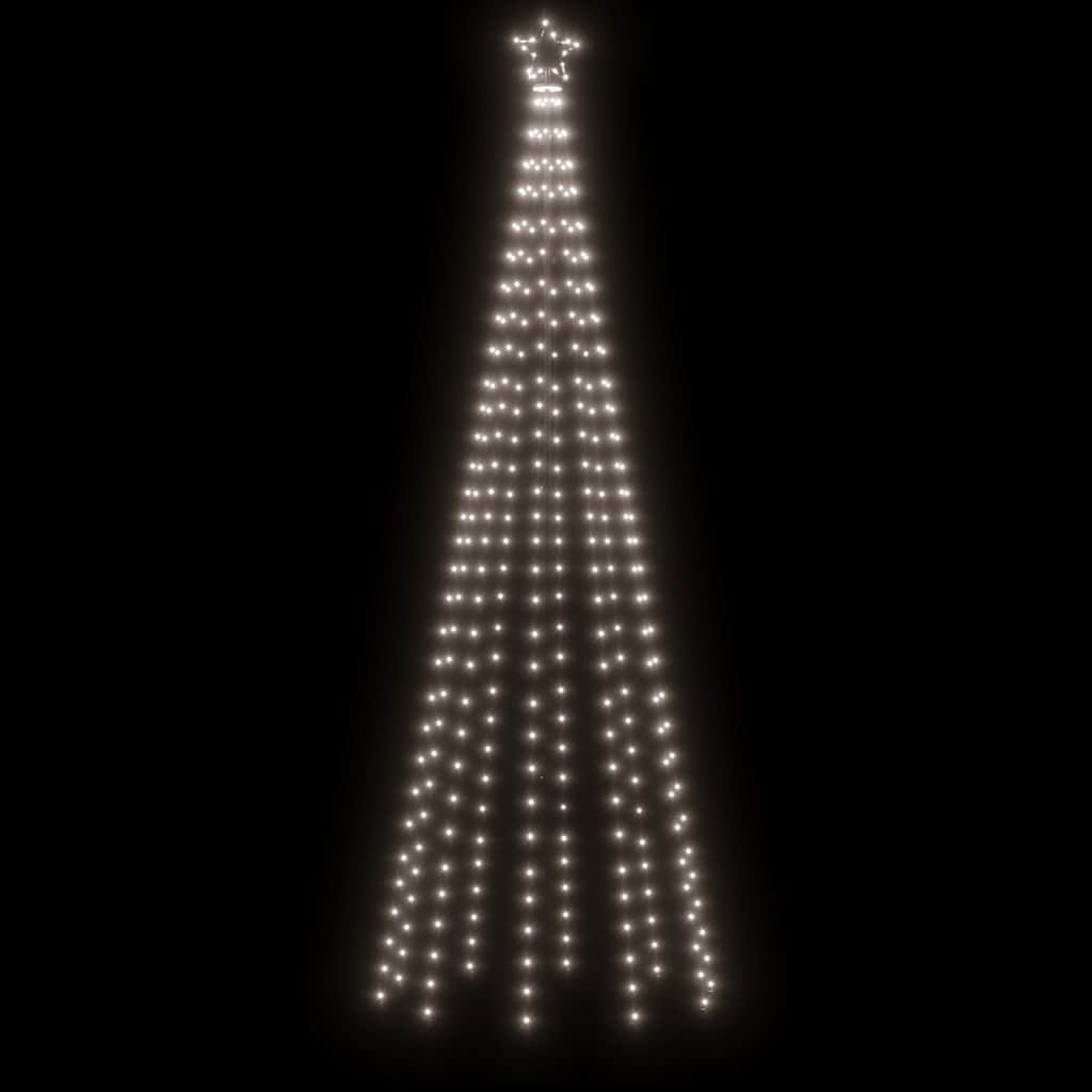 Albero di Natale a Cono Bianco Freddo 310 LED 100x300 cm