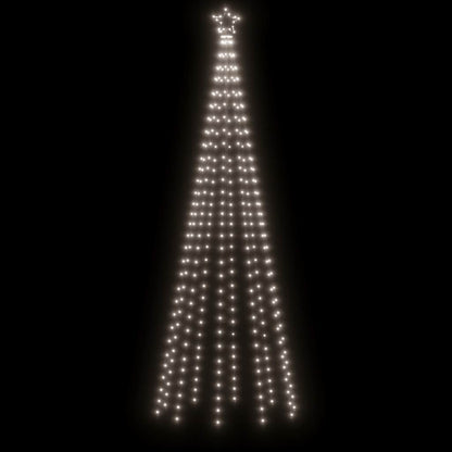 Albero di Natale a Cono Bianco Freddo 310 LED 100x300 cm