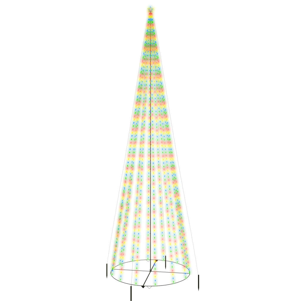 Albero di Natale a Cono Colorato 1134 LED 230x800 cm
