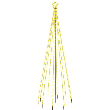 Albero di Natale con Puntale Bianco Caldo 310 LED 300 cm