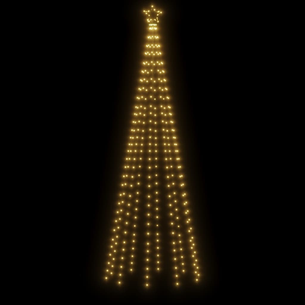 Albero di Natale con Puntale Bianco Caldo 310 LED 300 cm