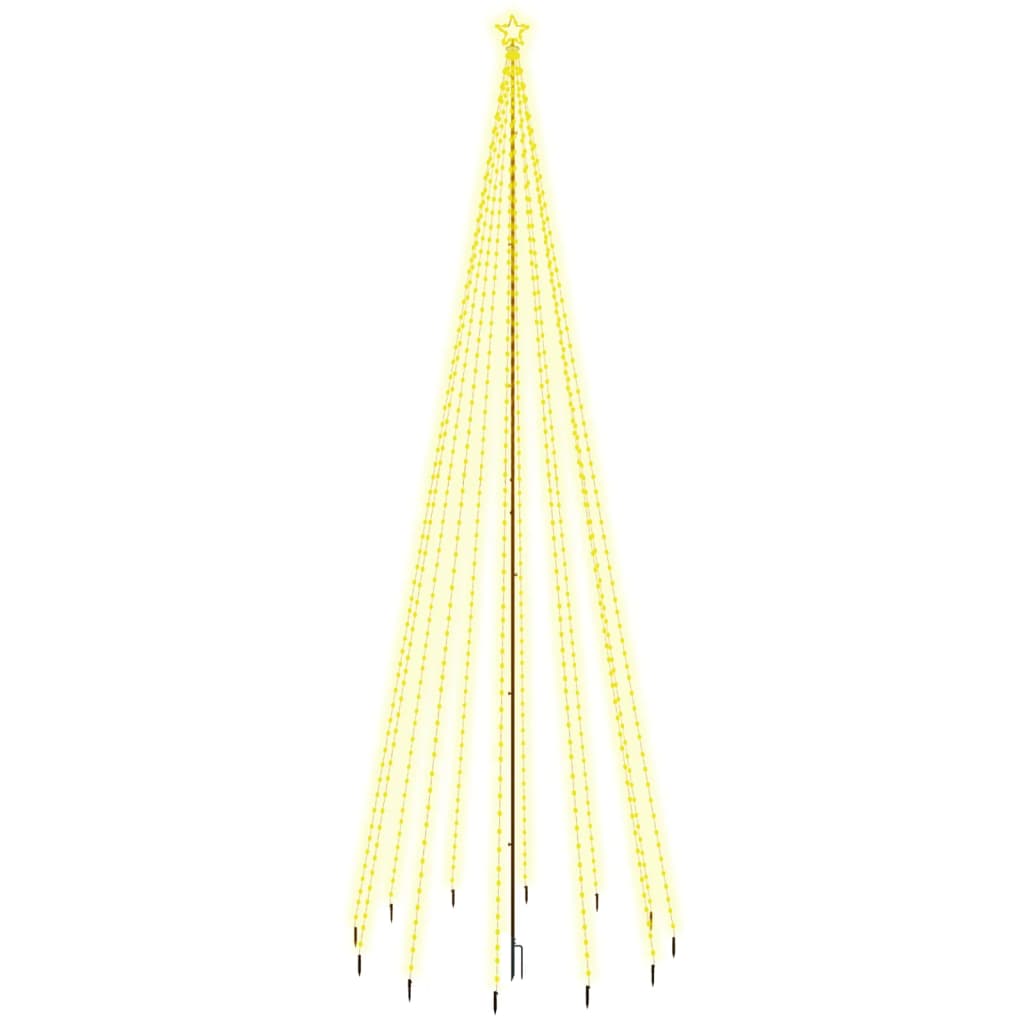 Albero di Natale con Puntale Bianco Caldo 732 LED 500 cm
