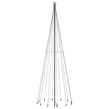 Albero di Natale con Puntale Bianco Caldo 732 LED 500 cm