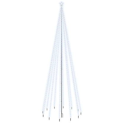Albero di Natale con Puntale Bianco Freddo 732 LED 500 cm