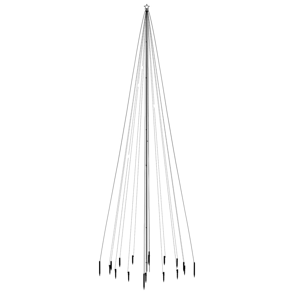 Albero di Natale con Puntale Blu 1134 LED 800 cm