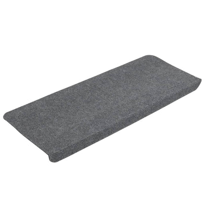 Tappetini Autoadesivi per Scale 15 pz 65x24,5x3,5 cm Grigio