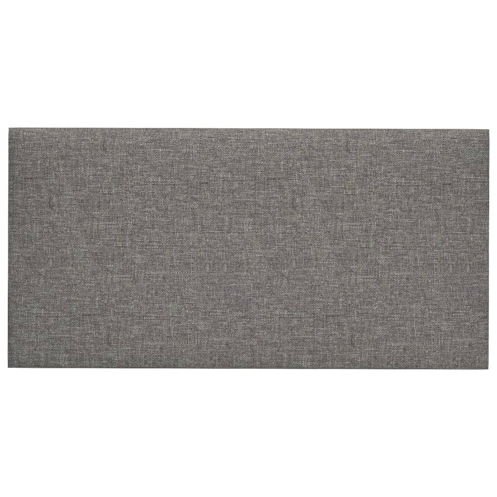Pannelli Murali 12 pz Grigio Chiaro 30x15 cm Tessuto 0,54 m²