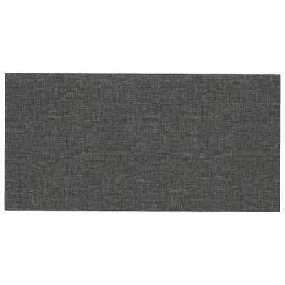 Pannelli Murali 12 pz Grigio Scuro 30x15 cm Tessuto 0,54 m²