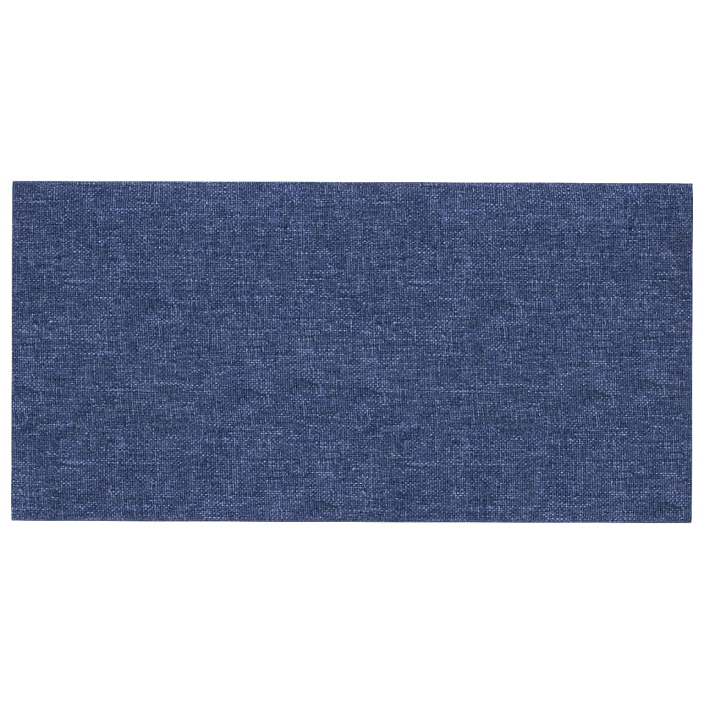 Pannelli Murali 12 pz Blu 30x15 cm Tessuto 0,54 m²