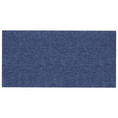 Pannelli Murali 12 pz Blu 30x15 cm Tessuto 0,54 m²