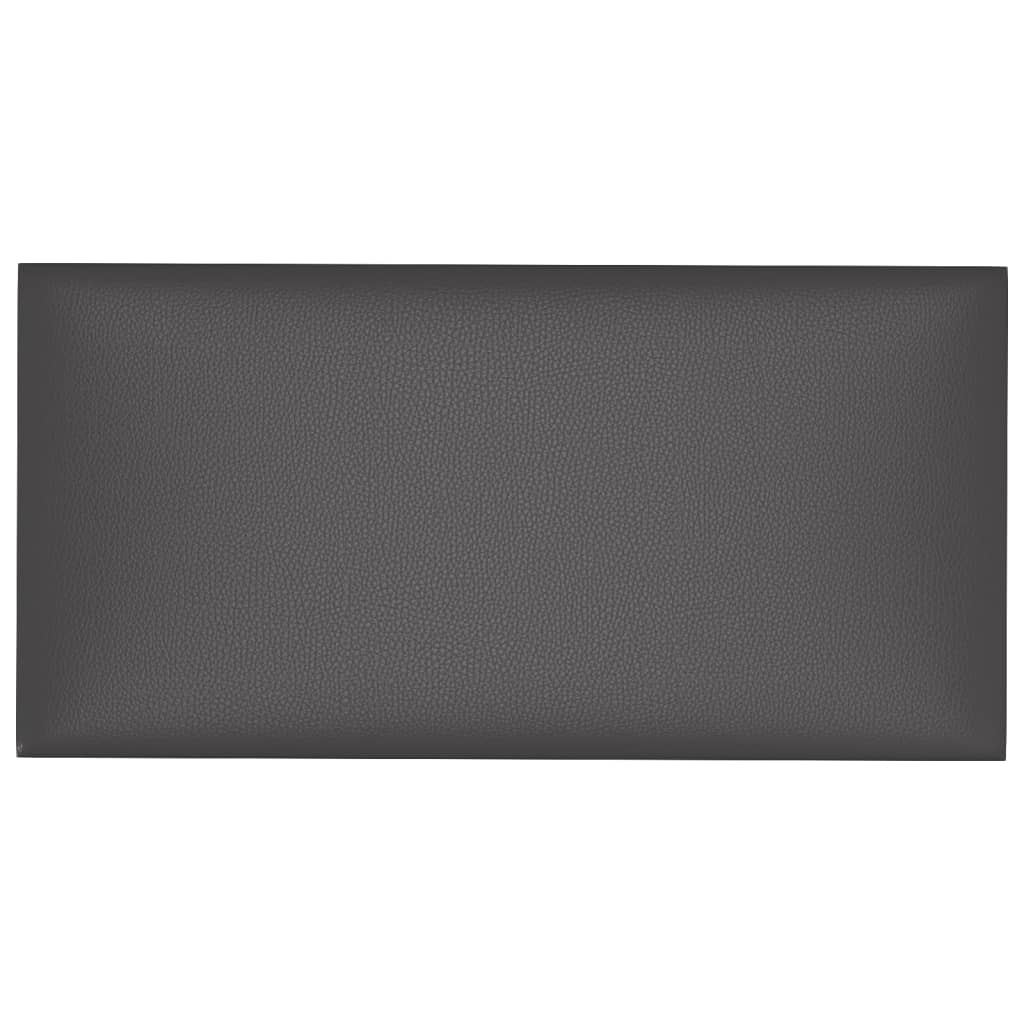 Pannelli Murali 12 pz Grigi 30x15 cm in Similpelle 0,54 m²