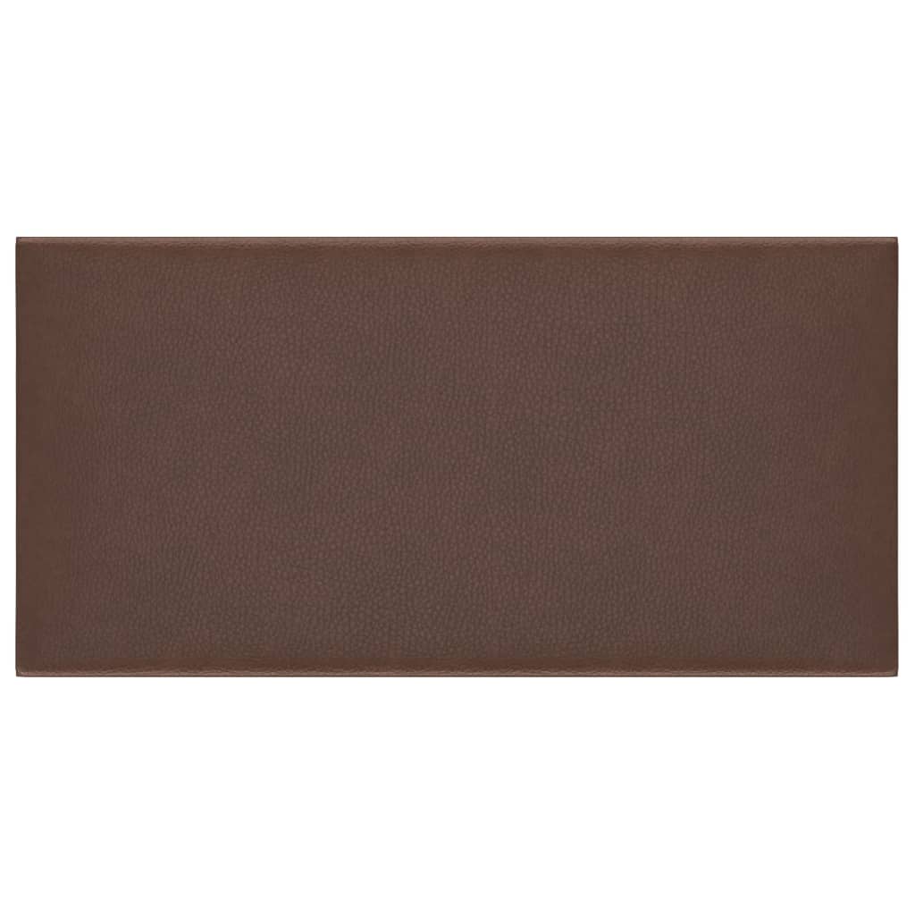 Pannelli Murali 12 pz Marroni 30x15 cm in Similpelle 0,54 m²