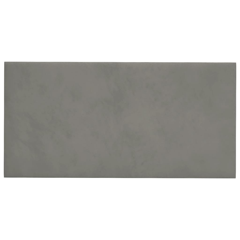 Pannelli Murali 12 pz Grigio Chiaro 30x15 cm Velluto 0,54 m²