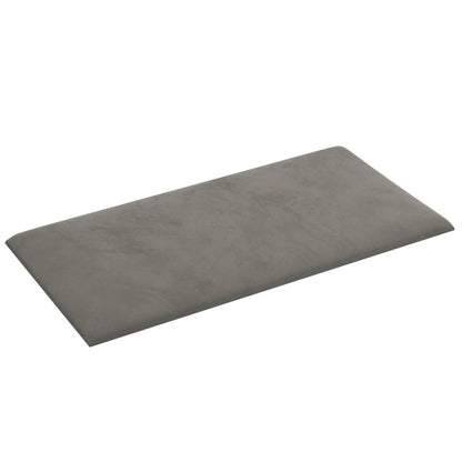 Pannelli Murali 12 pz Grigio Chiaro 30x15 cm Velluto 0,54 m²