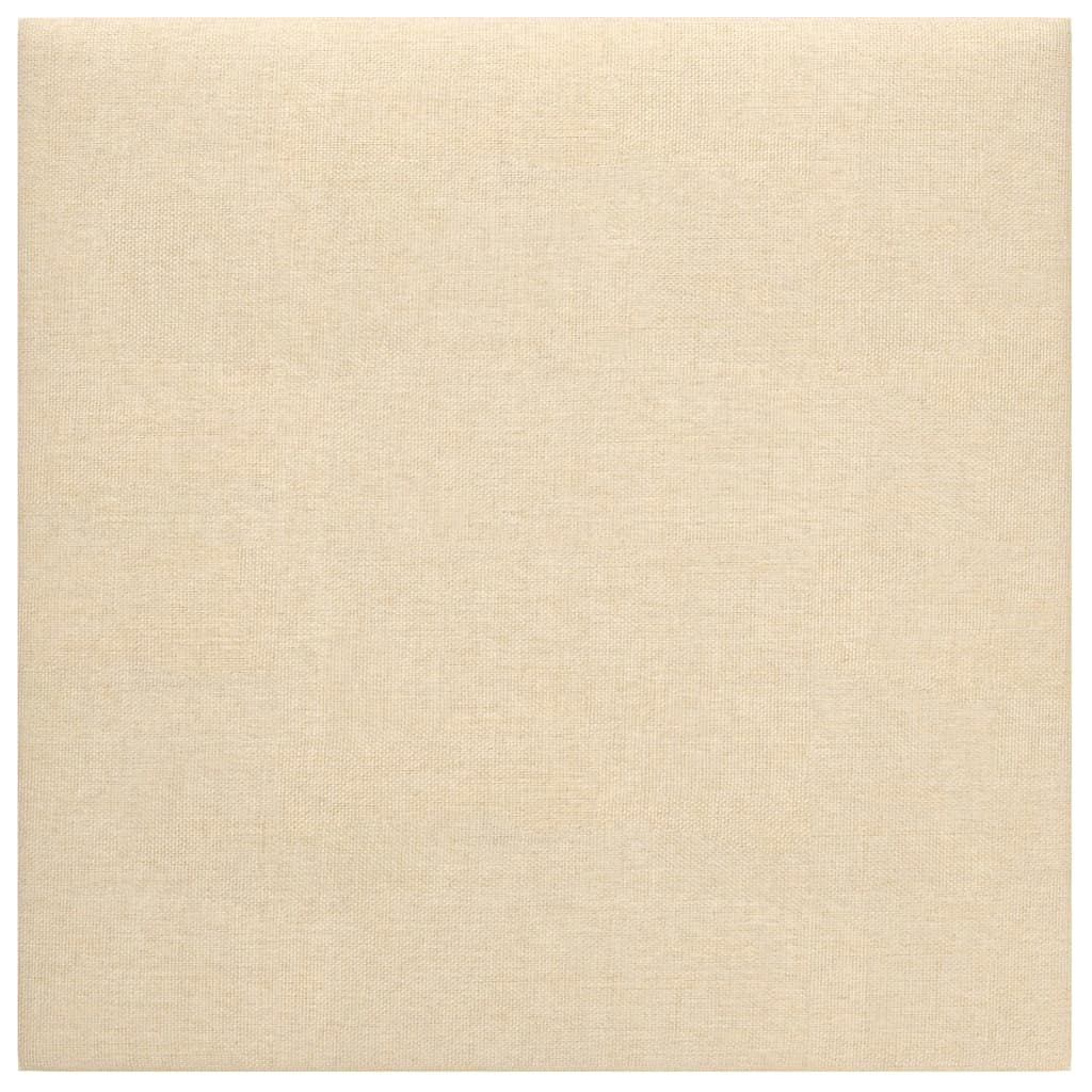 Pannelli Murali 12 pz Crema 30x30 cm in Tessuto 1,08 m²