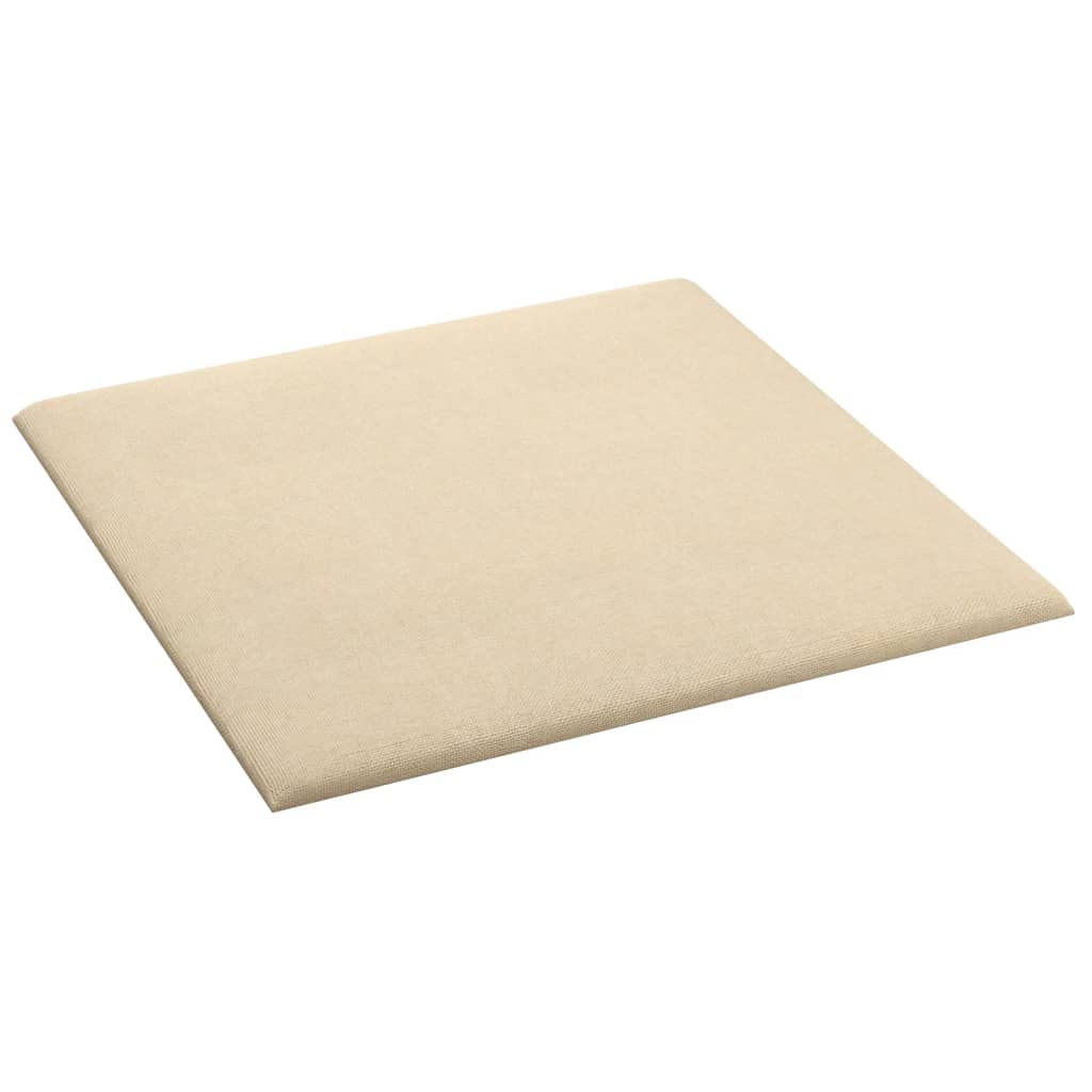 Pannelli Murali 12 pz Crema 30x30 cm in Tessuto 1,08 m²